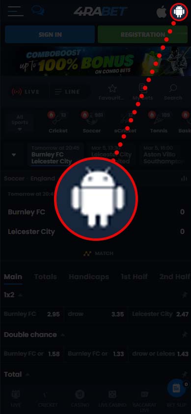 4rabet android app.